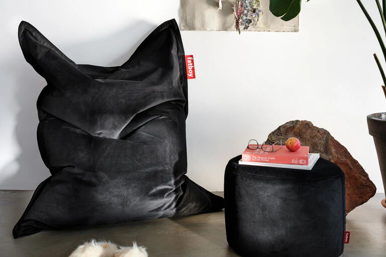Original Slim Recycled Velvet Beanbag Chair + Beanbase Bundle - Image 16