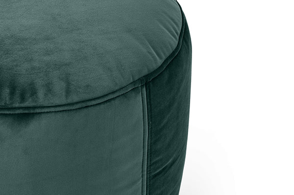 Point Recycled Velvet Pouf Ottoman - Image 3
