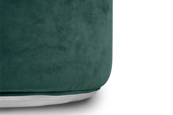 Point Recycled Velvet Pouf Ottoman - Image 5