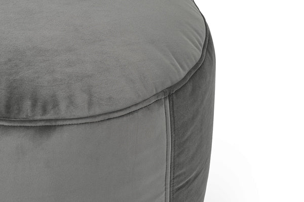 Point Recycled Velvet Pouf Ottoman - Image 8