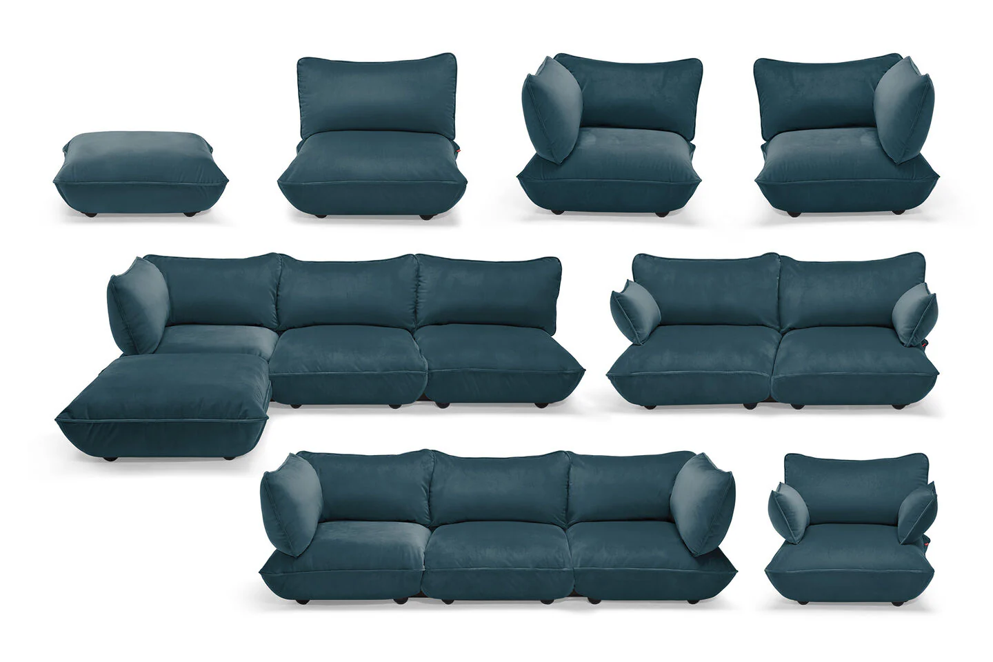 Sumo Corner Sofa Recycled Velvet - Image 5