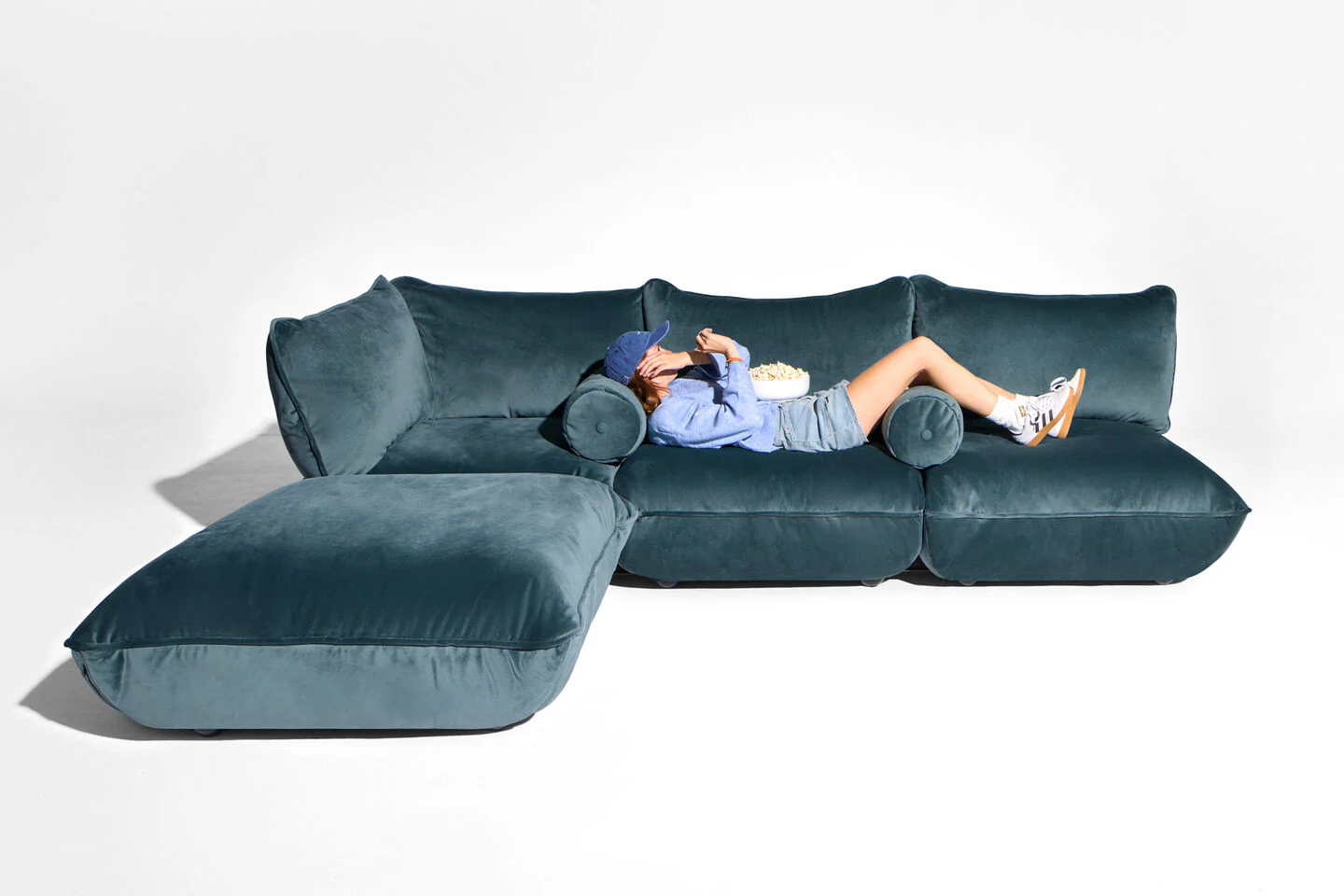 Sumo Corner Sofa Recycled Velvet - Image 6